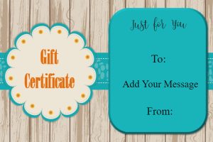 Rustic Floral Gift Certificate Template