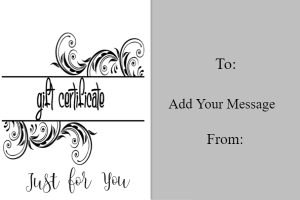 Elegant Black and White Gift Certificate Template