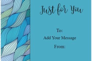 Artistic Blue and Teal Gift Certificate Template