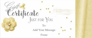 Elegant Gold-Themed Gift Certificate