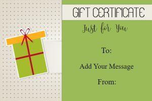 Festive Green Gift Certificate Template with Present Design