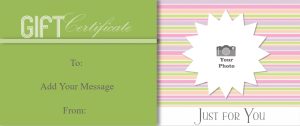 Colorful and Playful Gift Certificate