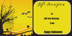 Spooky Web & Bats Halloween Gift Certificate