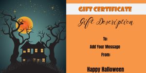 Haunted House Halloween Gift Certificate