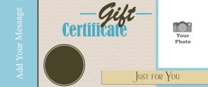 Chic Beige and Blue Mother's Day Gift Certificate Template