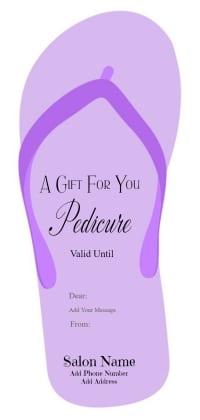 Fun & Flirty Flip-Flop Pedicure Gift Certificate Template