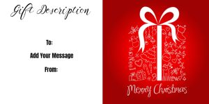 Merry Christmas Gift Certificate with Holiday Icons