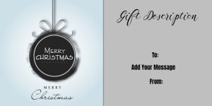 Chic Minimalist Christmas Gift Certificate