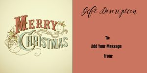 Vintage Christmas Cheer Gift Certificate