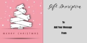 Modern Minimalist Christmas Gift Certificate