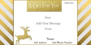 Golden Elegance Holiday Gift Certificate