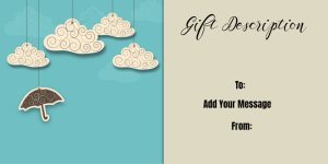 Whimsical Clouds and Umbrella Gift Certificate