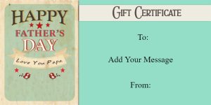 Classic ‘Happy Father’s Day’ Gift Certificate