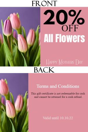 Elegant Floral Discount Offer