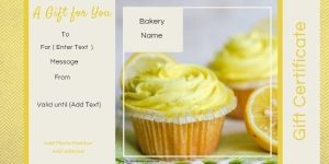 Lemon Bliss Bakery Gift Certificate