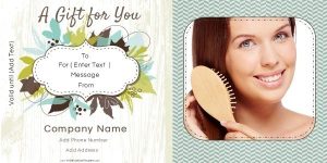 Floral Elegance Hair Care Gift Certificate Template