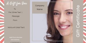 Chic Salon Beauty Gift Certificate Template