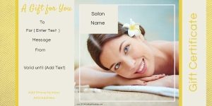 Luxurious Salon Experience Gift Certificate Template