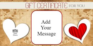 Rustic Heart Gift Certificate Template