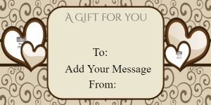 Elegant Brown Heart Gift Certificate Template