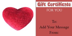 Cozy Red Heart Gift Certificate Template