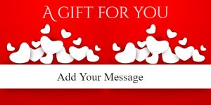 Bold Red and White Heart Gift Certificate Template