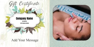 Blissful Massage Gift Certificate Template