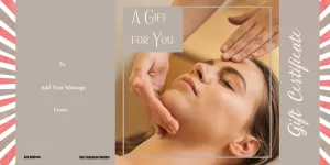 Luxurious Facial Massage Gift Certificate Template