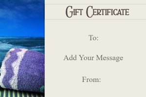 Serene Ocean Retreat Spa Gift Certificate Template