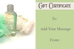 Refreshing Spa Essentials Gift Certificate Template