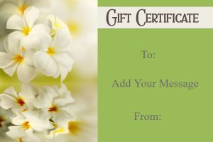 Serene Floral Spa Gift Certificate Template