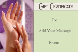 Gentle Hand Care Spa Gift Certificate Template