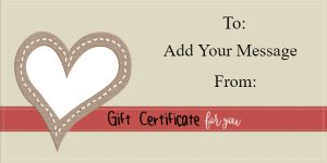 Handcrafted Heartfelt Anniversary Gift Certificate