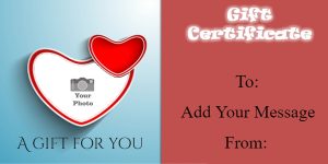 Double Hearts Personalized Gift Certificate