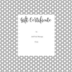 Modern Monochrome Diamond Gift Certificate