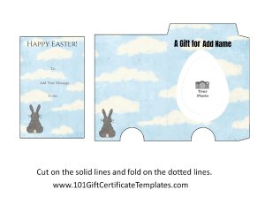 Easter Bunny Foldable Gift Holder