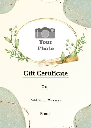 Eco-Inspired Gift Certificate with Your Photo