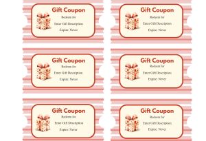 Striped Vintage Coupon Set