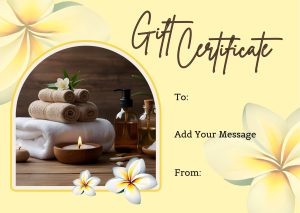 Tranquil Blossoms Spa Gift Certificate